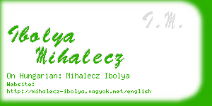 ibolya mihalecz business card